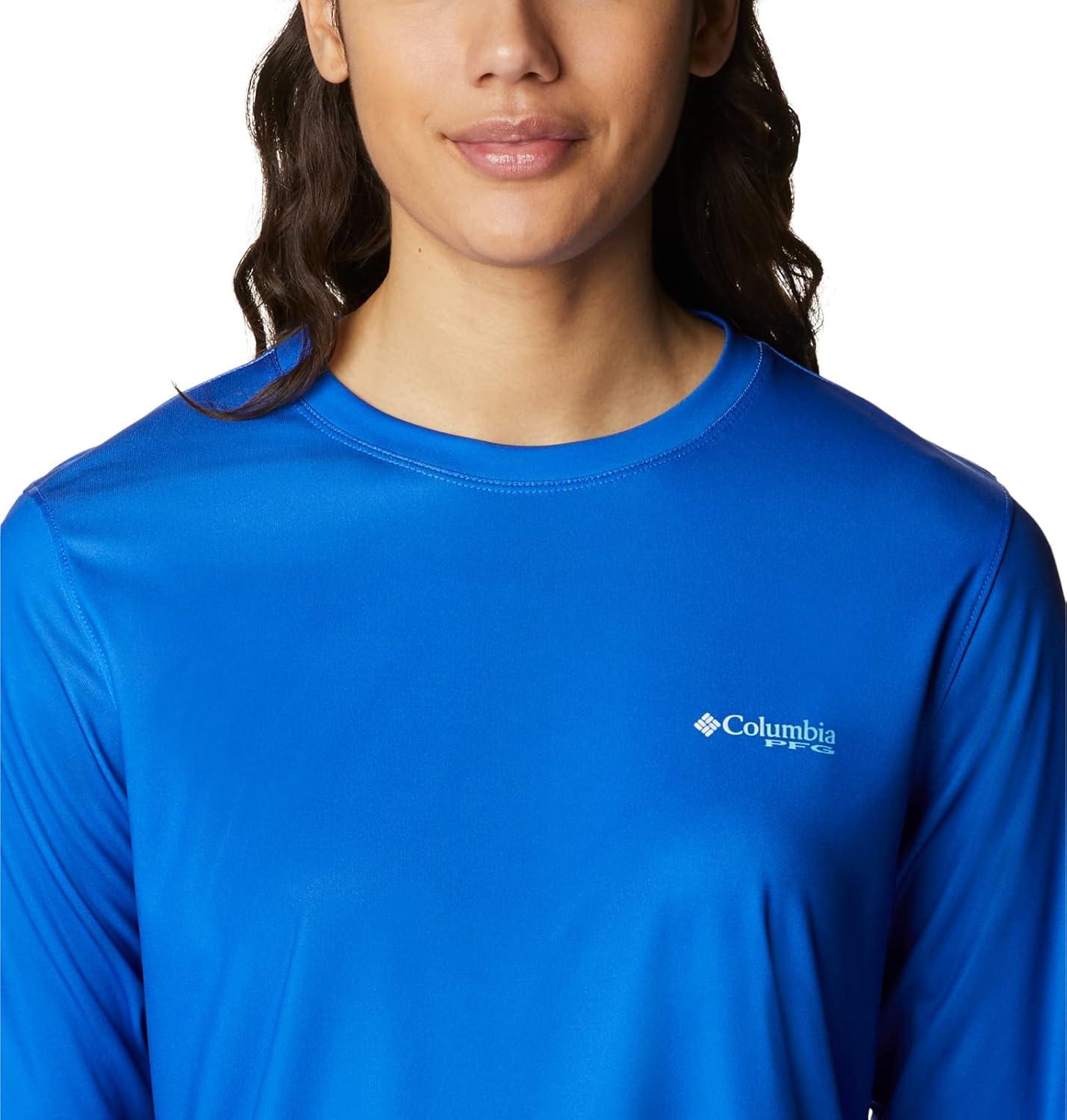 imageColumbia Womens Tidal Tee PFG Fish Flag LsTidal Tee PFG Fish Flag Long SleeveBlue MacawGulf Stream Gradient