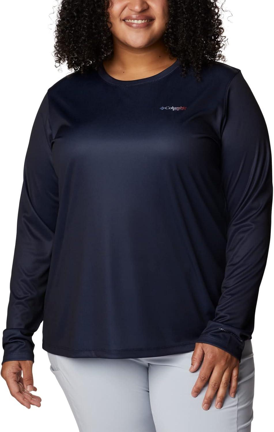imageColumbia Womens Tidal Tee PFG Fish Flag LsTidal Tee PFG Fish Flag Long SleeveCollegiate NavyFish Flag Ombre