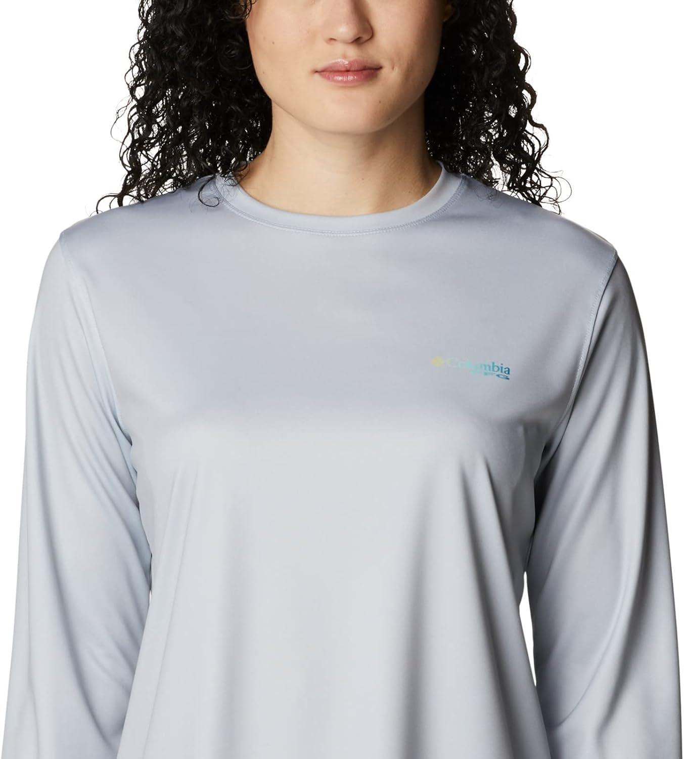 imageColumbia Womens Tidal Tee PFG Fish Flag LsTidal Tee PFG Fish Flag Long SleeveCool GreyDeep Marine Gradient