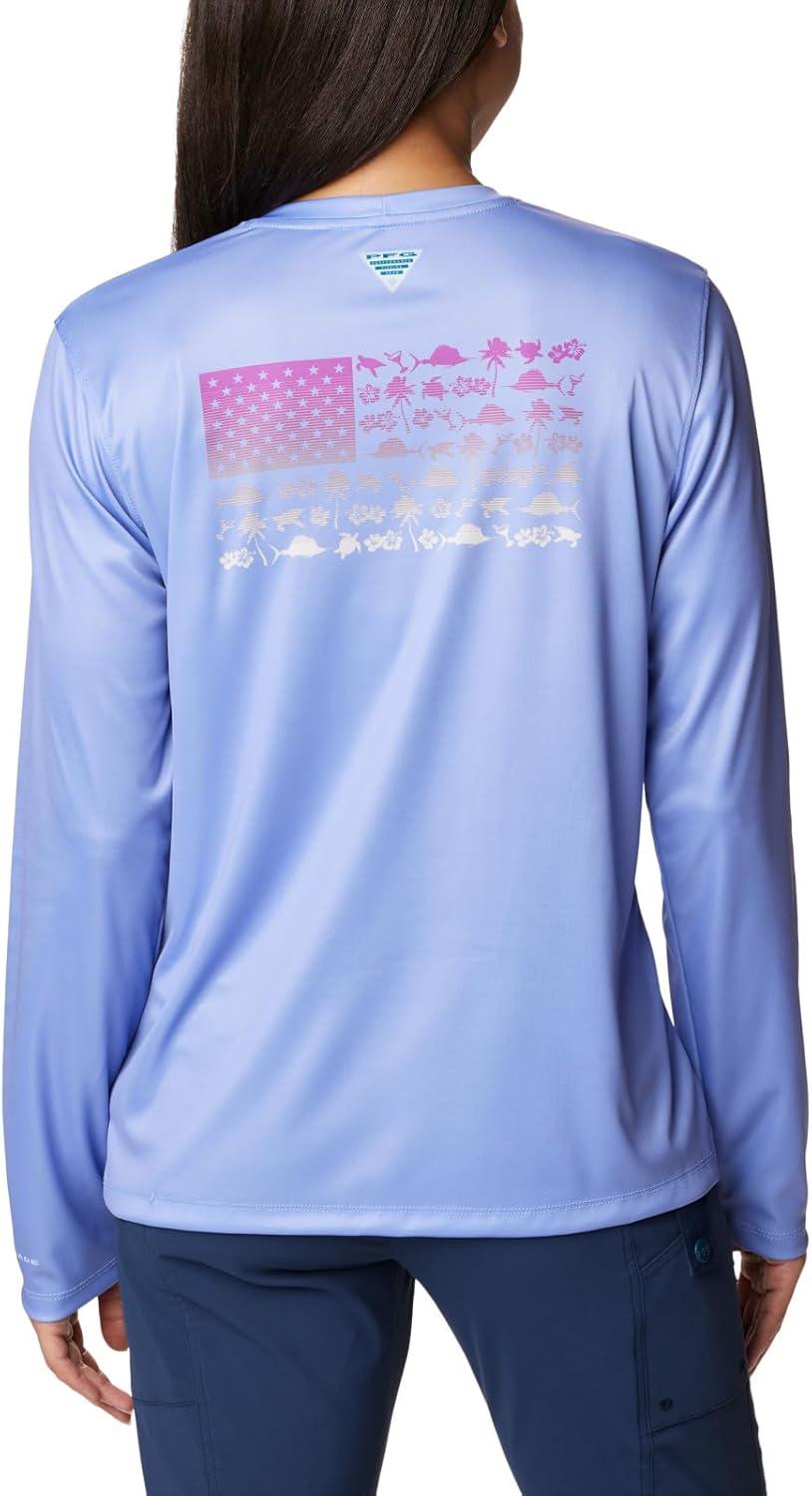 imageColumbia Womens Tidal Tee PFG Fish Flag LsTidal Tee PFG Fish Flag Long SleeveFairytaleFish and Friends Ombre