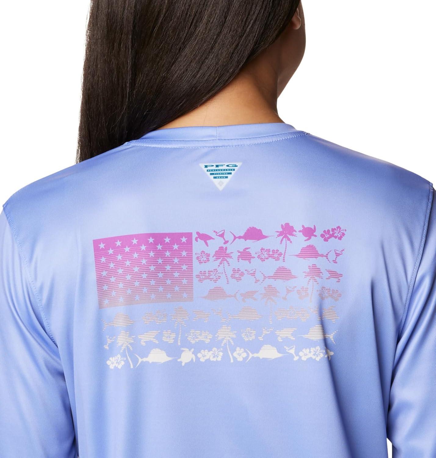 imageColumbia Womens Tidal Tee PFG Fish Flag LsTidal Tee PFG Fish Flag Long SleeveFairytaleFish and Friends Ombre