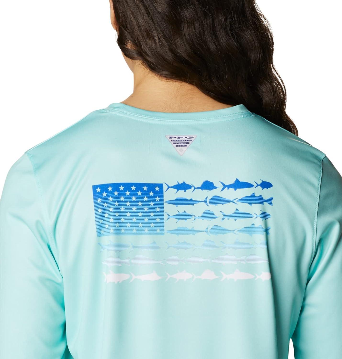 imageColumbia Womens Tidal Tee PFG Fish Flag LsTidal Tee PFG Fish Flag Long SleeveGulf StreamAtoll Gradient