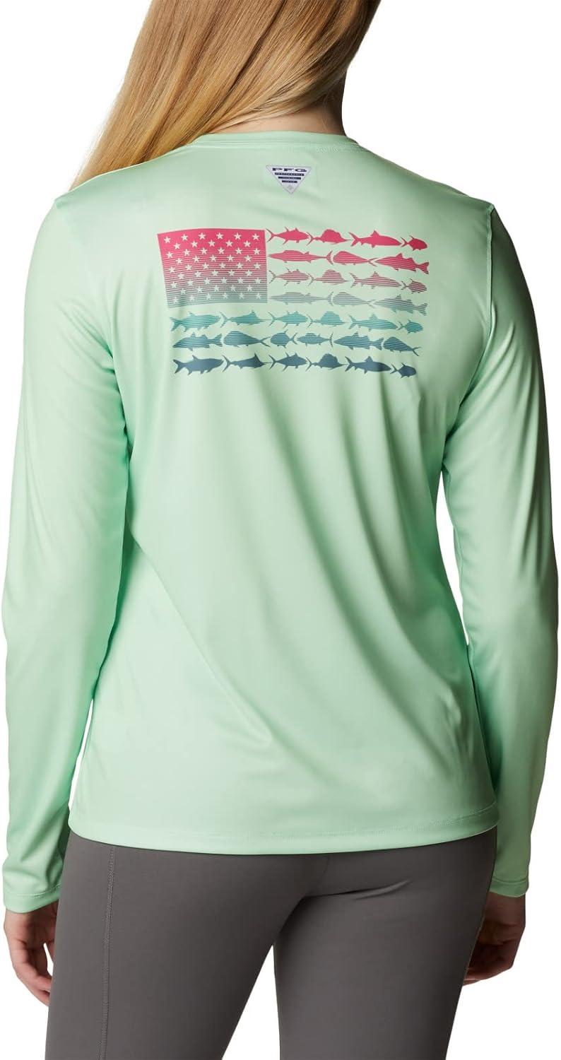 imageColumbia Womens Tidal Tee PFG Fish Flag LsTidal Tee PFG Fish Flag Long SleeveKey WestCactus Pink Gradient