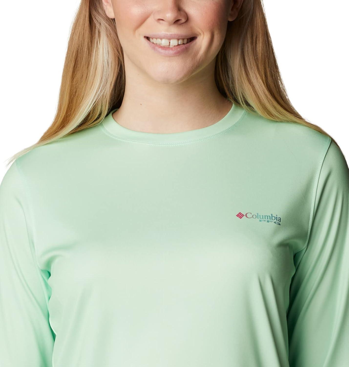 imageColumbia Womens Tidal Tee PFG Fish Flag LsTidal Tee PFG Fish Flag Long SleeveKey WestCactus Pink Gradient