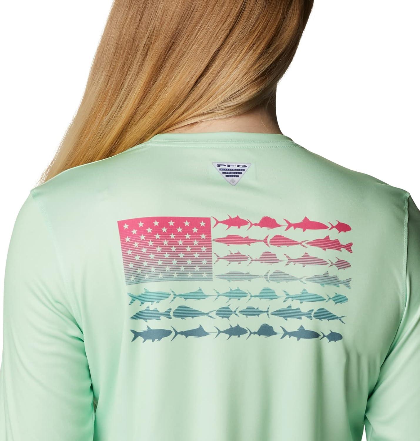 imageColumbia Womens Tidal Tee PFG Fish Flag LsTidal Tee PFG Fish Flag Long SleeveKey WestCactus Pink Gradient