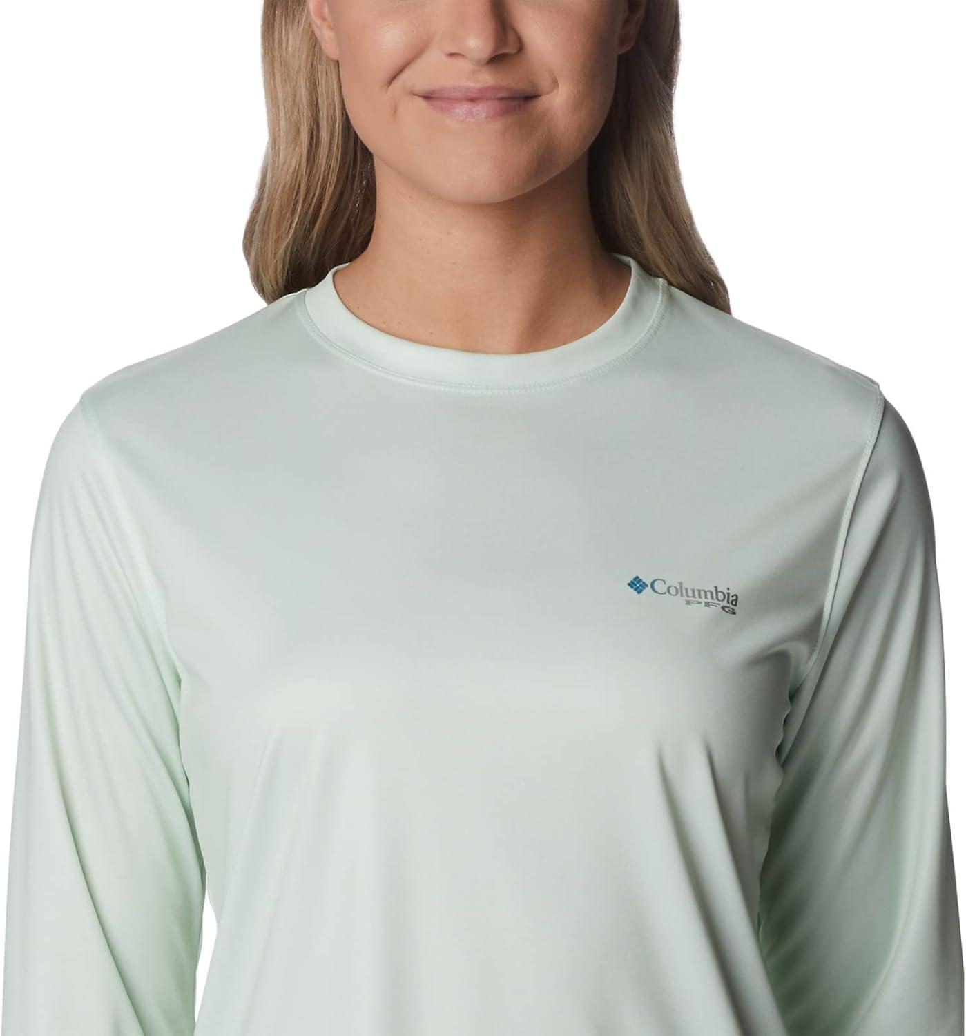 imageColumbia Womens Tidal Tee PFG Fish Flag LsTidal Tee PFG Fish Flag Long SleeveLight LimeSafari Gradient