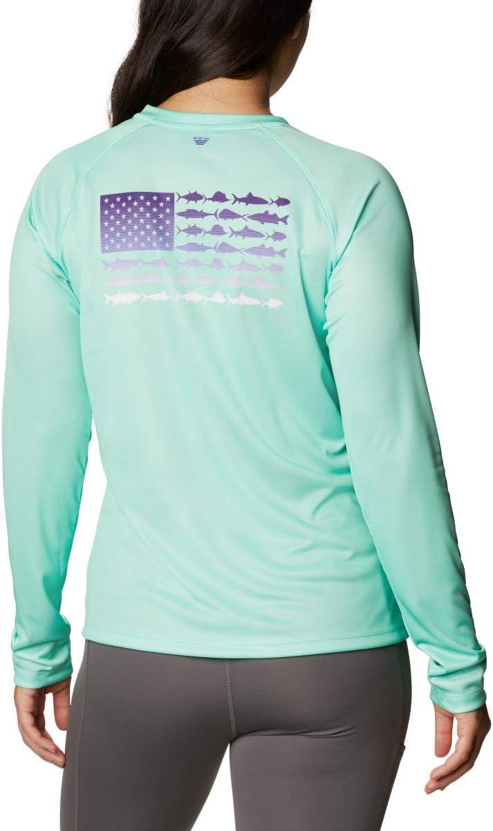 imageColumbia Womens Tidal Tee PFG Fish Flag LsTidal Tee PFG Fish Flag Long SleeveMint CayFairytale Gradient