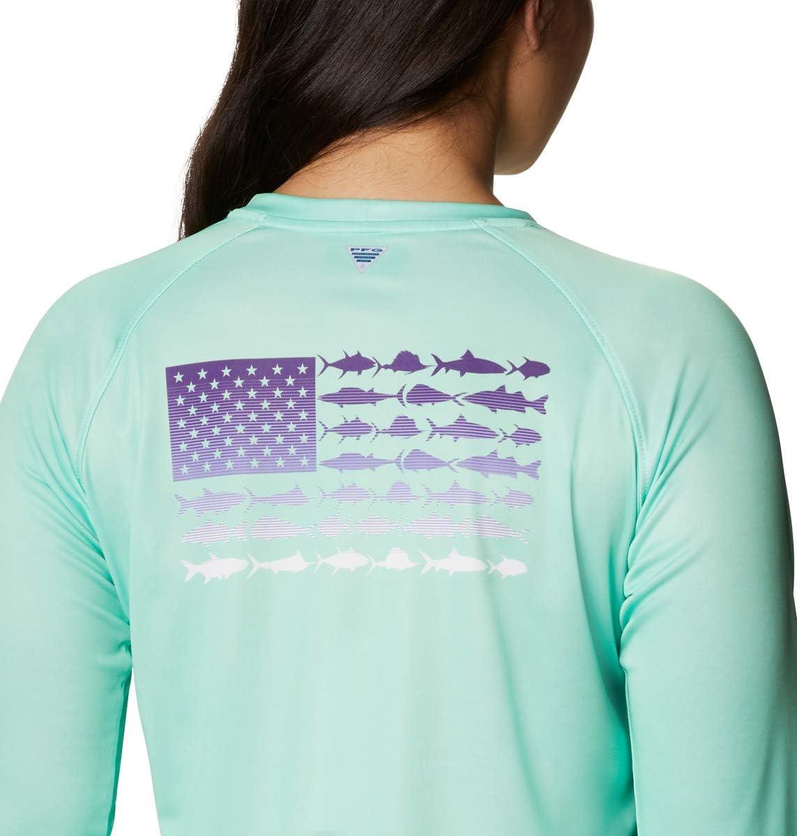 imageColumbia Womens Tidal Tee PFG Fish Flag LsTidal Tee PFG Fish Flag Long SleeveMint CayFairytale Gradient