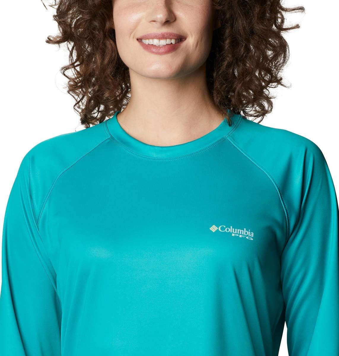 imageColumbia Womens Tidal Tee PFG Fish Flag LsTidal Tee PFG Fish Flag Long SleeveTropic WaterLime Glow Gradient