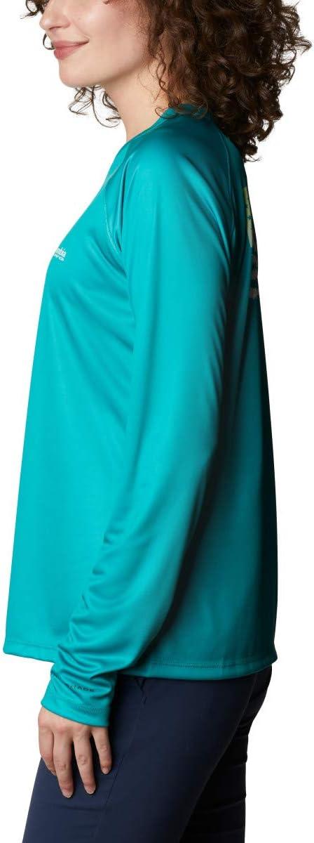 imageColumbia Womens Tidal Tee PFG Fish Flag LsTidal Tee PFG Fish Flag Long SleeveTropic WaterLime Glow Gradient
