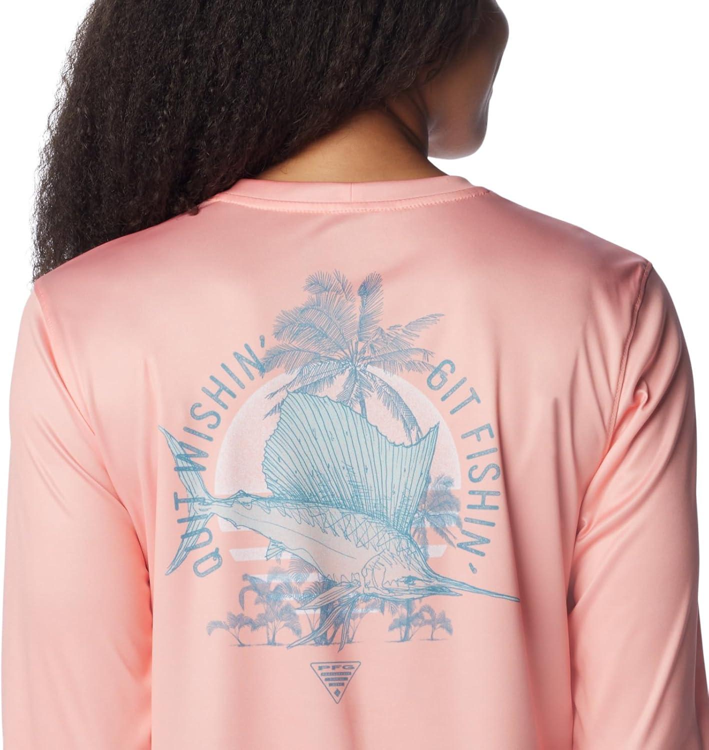 imageColumbia Womens Tidal Tee PFG Sun UpTiki PinkQuit Wishin