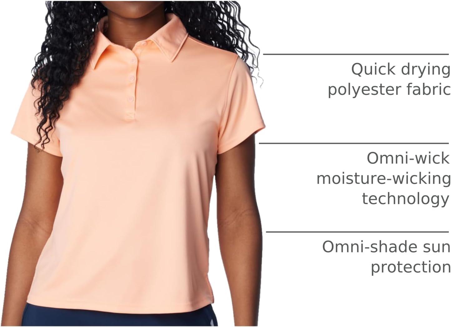 imageColumbia Womens Tidal Tee Short Sleeve PoloTiki Pink