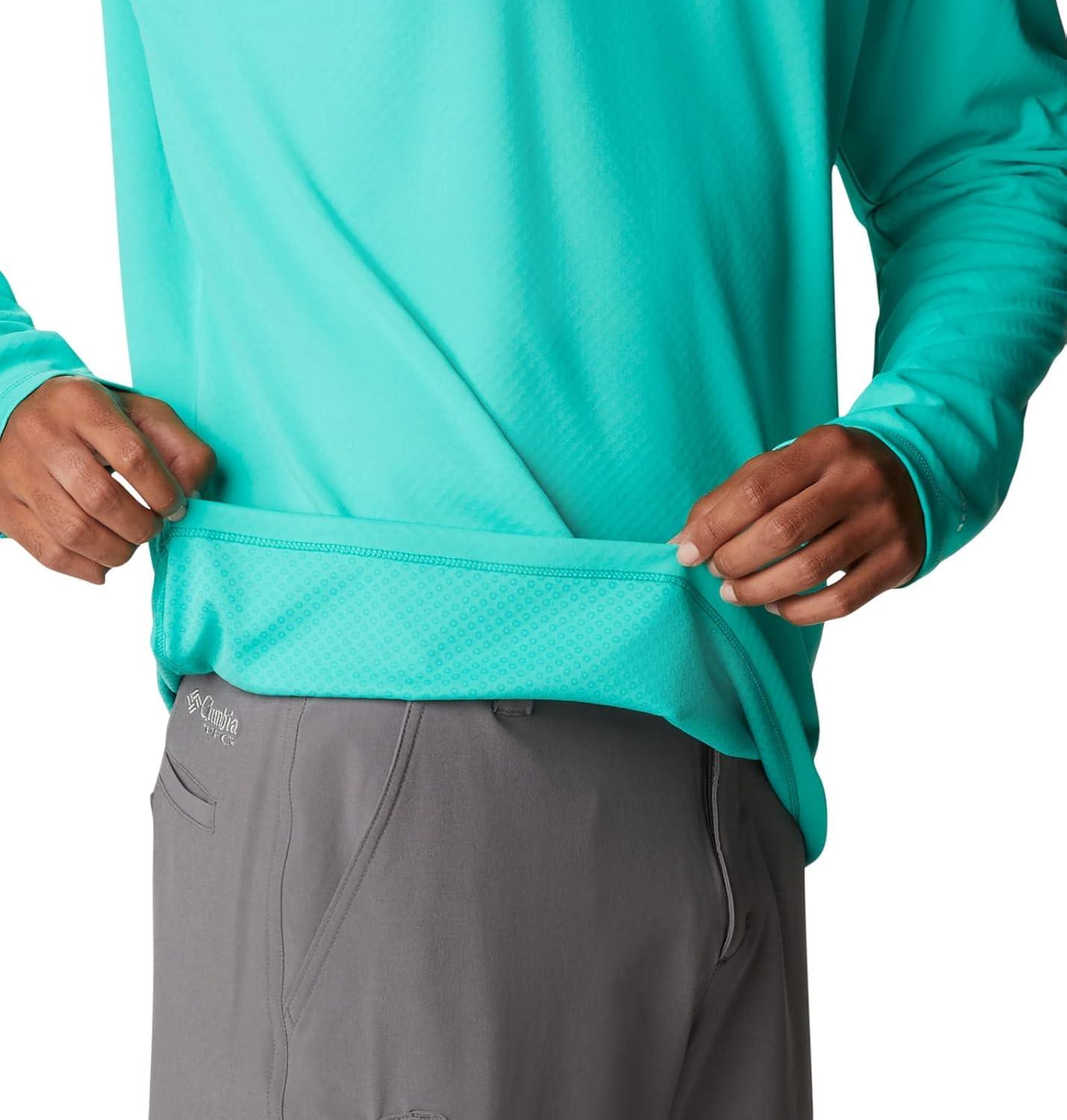 imageColumbia mens Pfg Zero Rules Long Sleeve ShirtElectric Turquoise