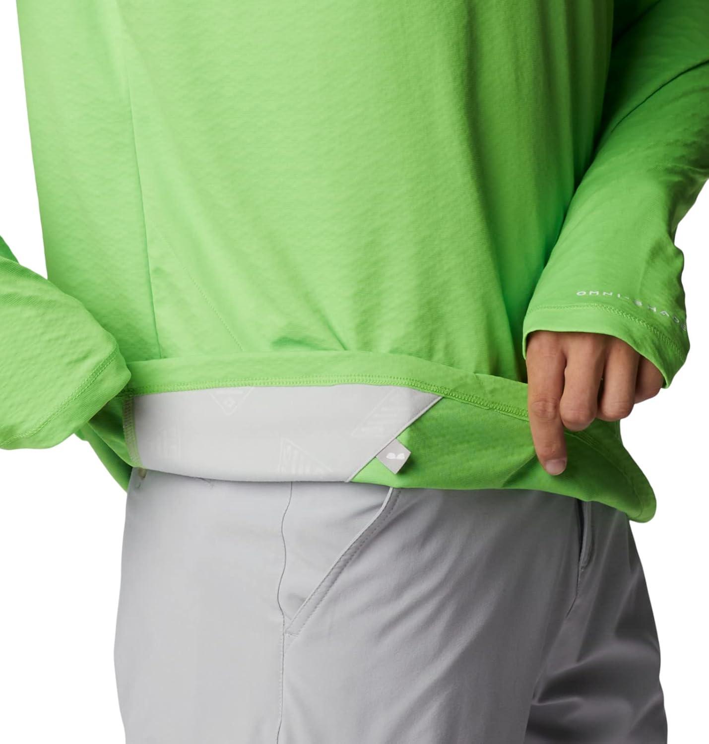 imageColumbia mens Pfg Zero Rules Long Sleeve ShirtGreen Mamba
