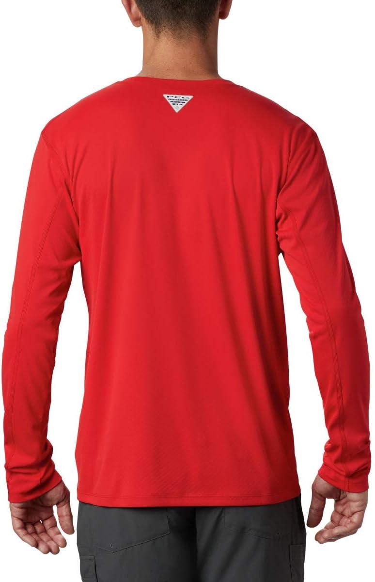 imageColumbia mens Pfg Zero Rules Long Sleeve ShirtRed Spark