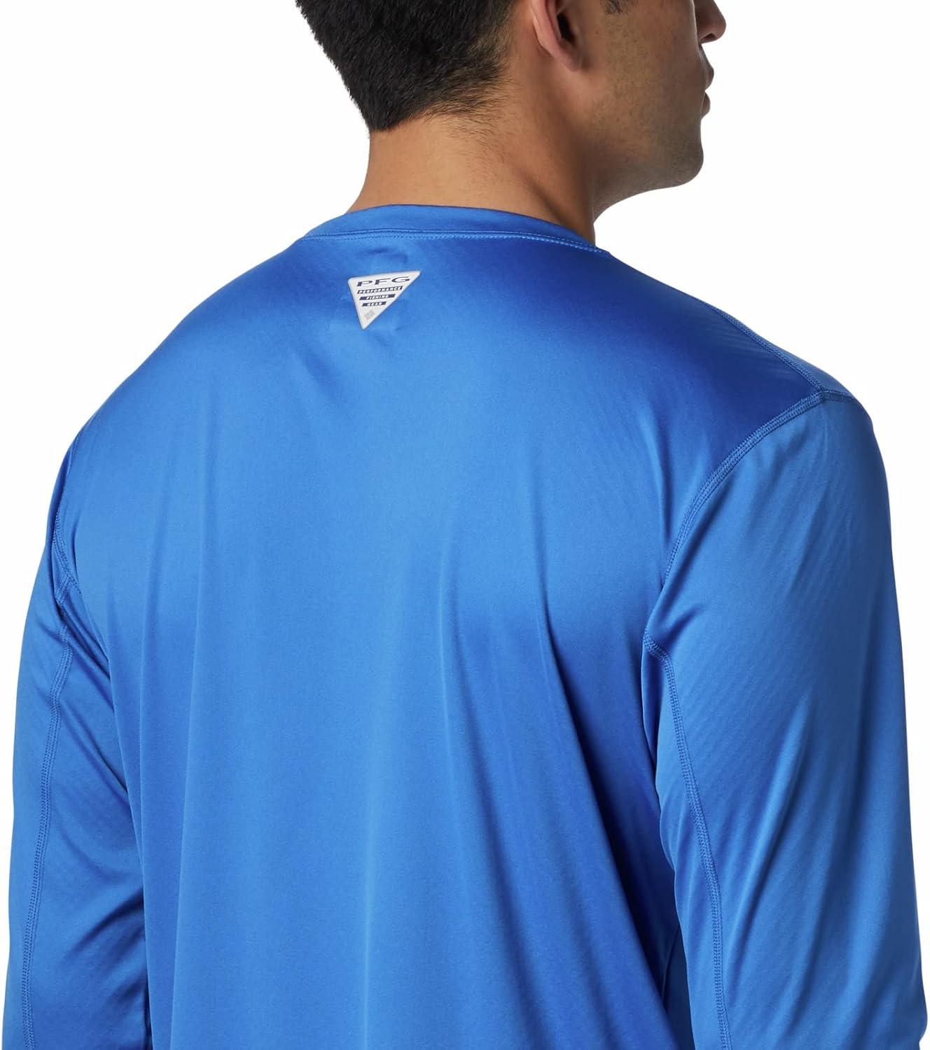 imageColumbia mens Pfg Zero Rules Long Sleeve ShirtVivid Blue