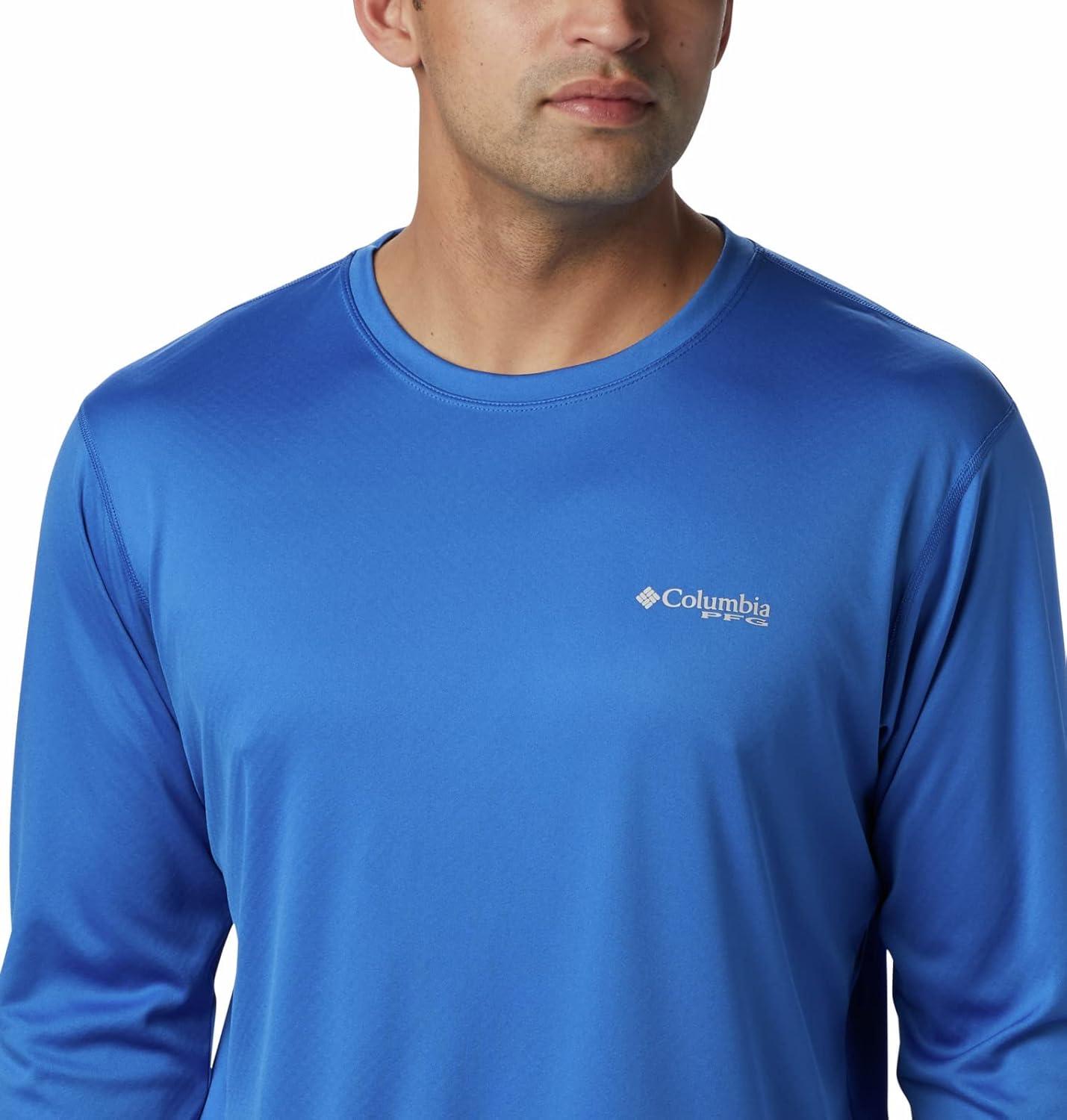 imageColumbia mens Pfg Zero Rules Long Sleeve ShirtVivid Blue
