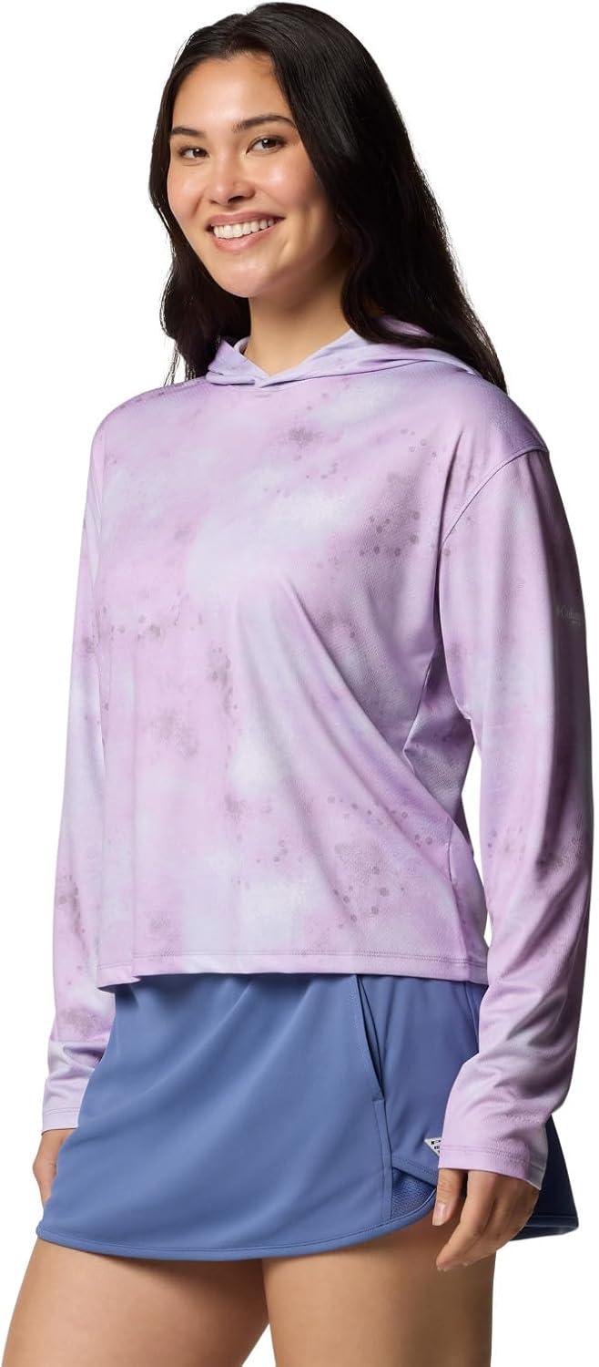 imageColumbia womens Pfg Solar Stream Printed HoodieHydrangea Seafoamed
