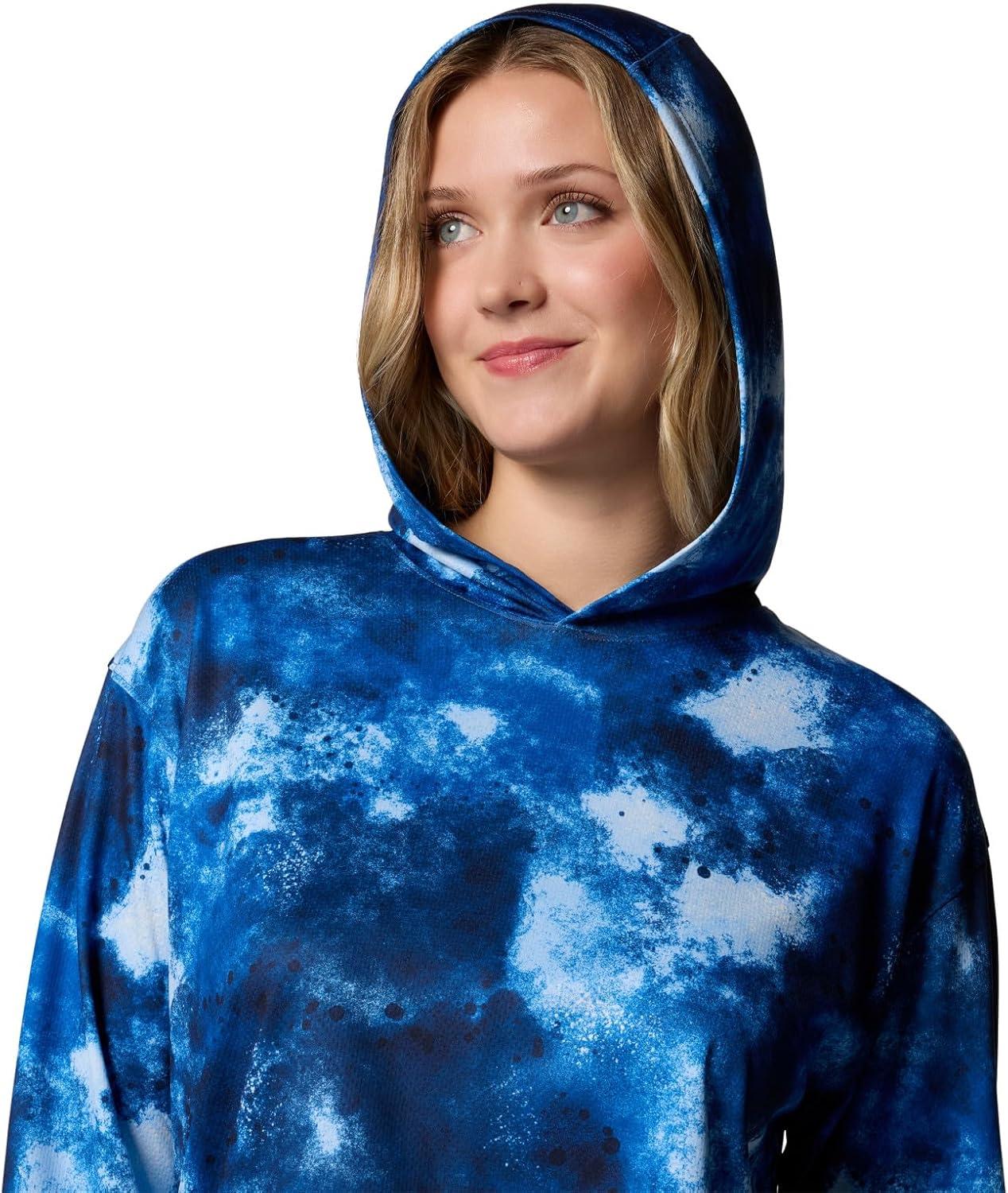 imageColumbia womens Pfg Solar Stream Printed HoodieVivid Blue Seafoamed