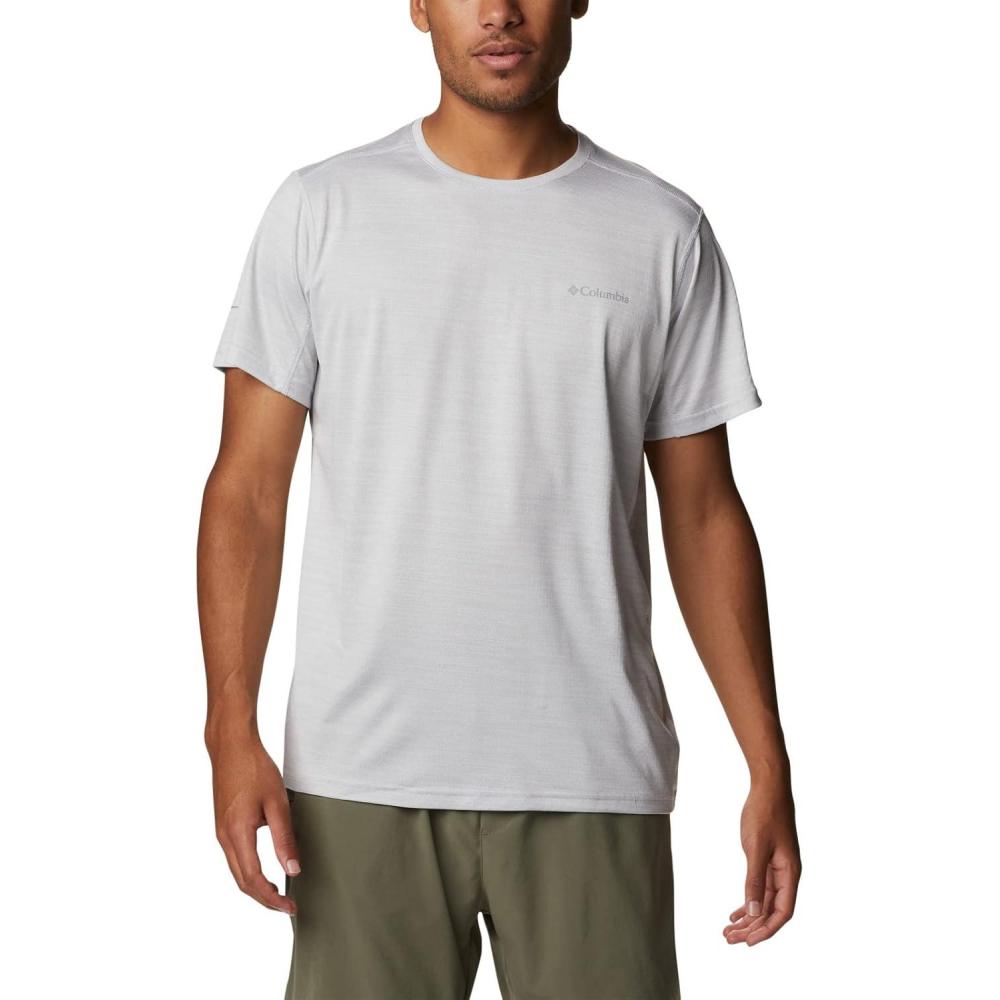 imageColumbia Mens Alpine Chill Zero Short Sleeve CrewWhite Heather