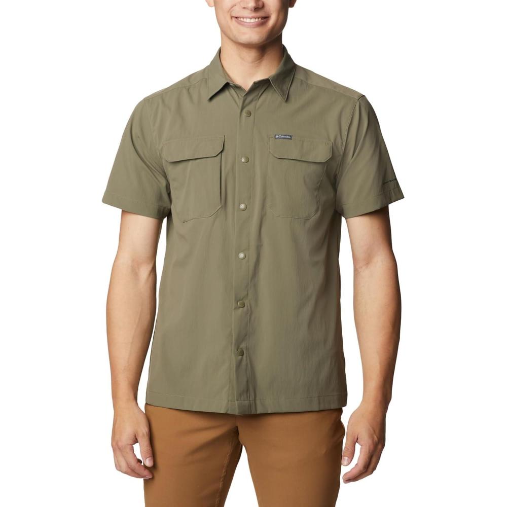 imageColumbia Mens Canyon Gate Utility Short SleeveStone Green