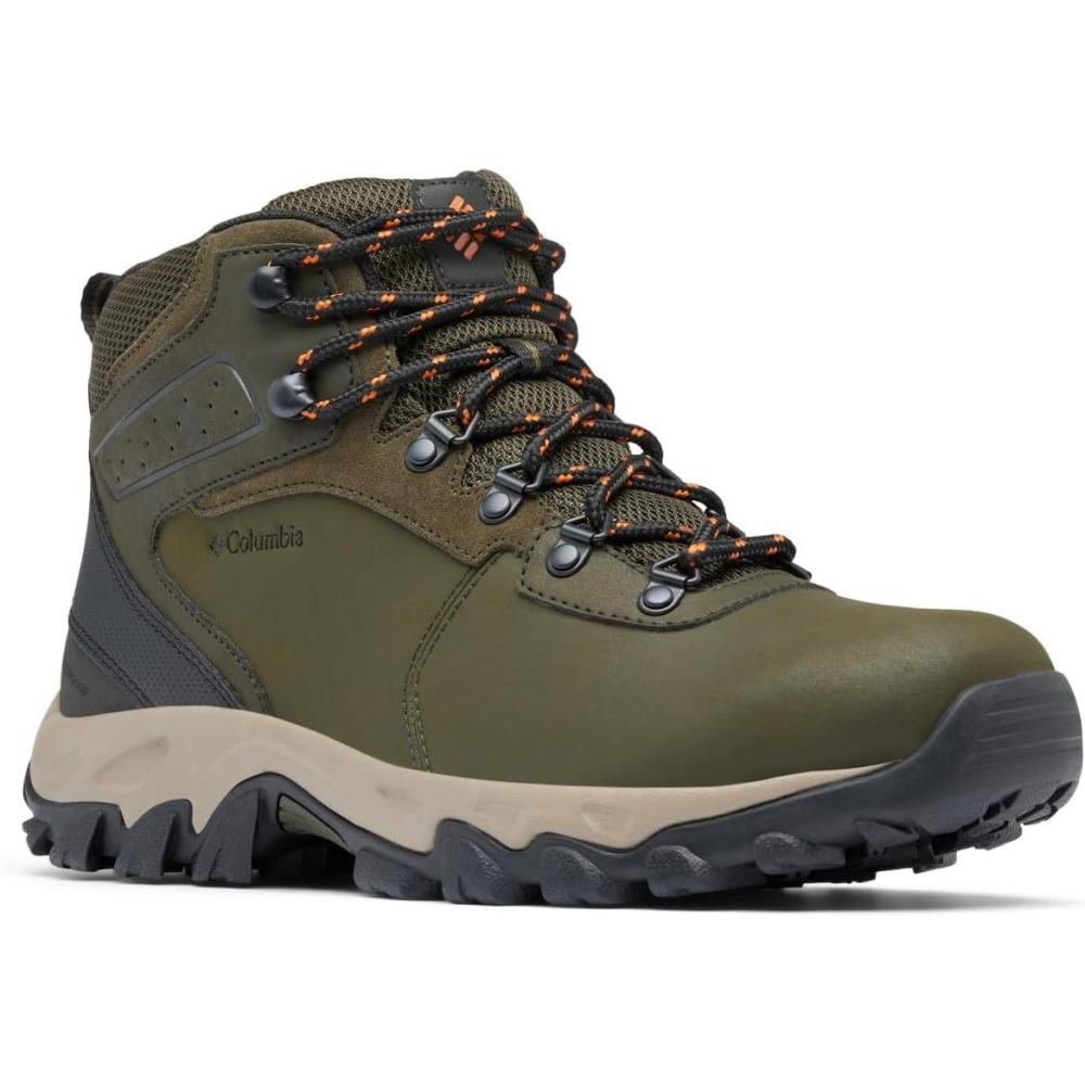 imageColumbia Mens Newton Ridge Plus II Waterproof Hiking BootsDeep OliveDesert Sun