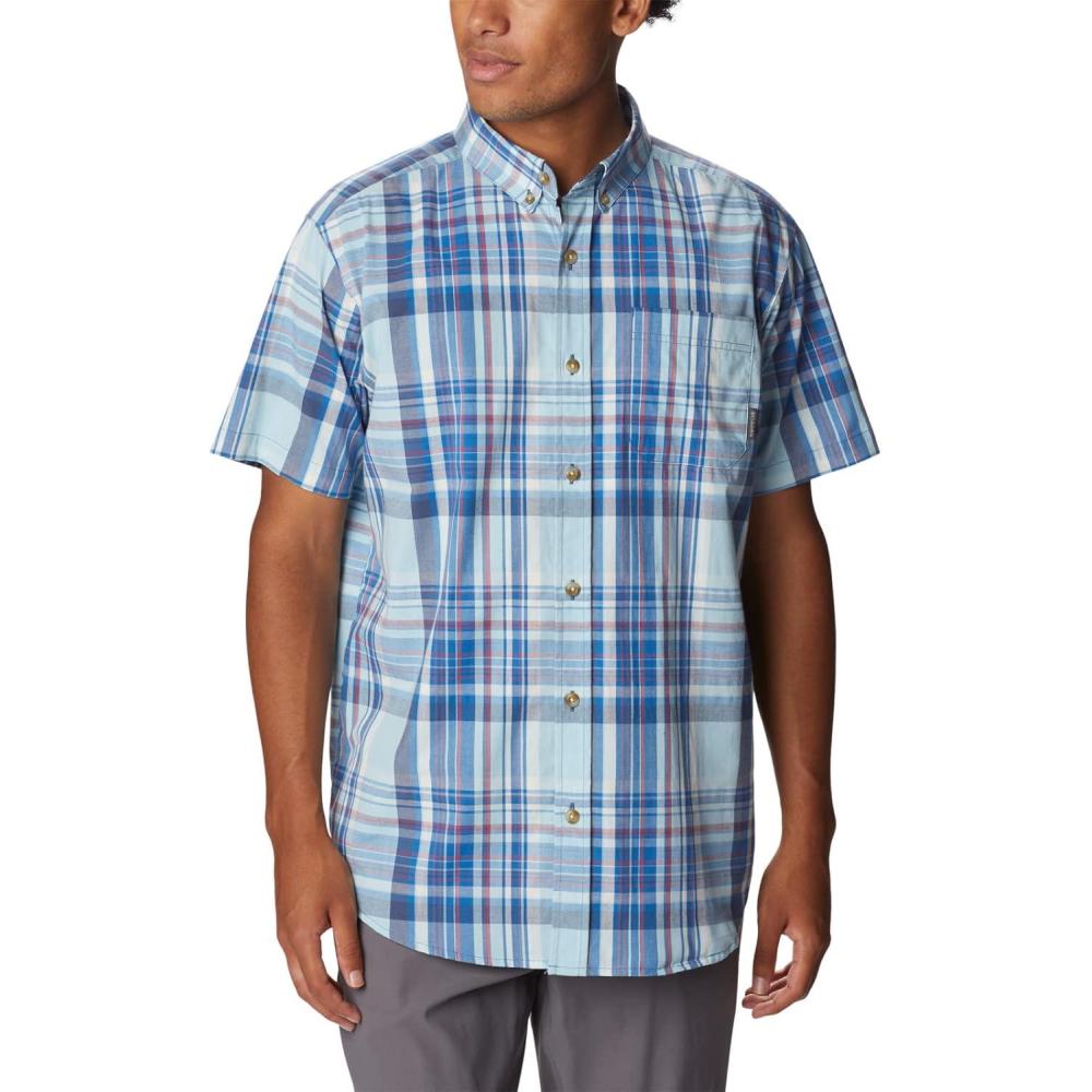 imageColumbia Mens Rapid Rivers II Short Sleeve ShirtBright Indigo Multi Plaid