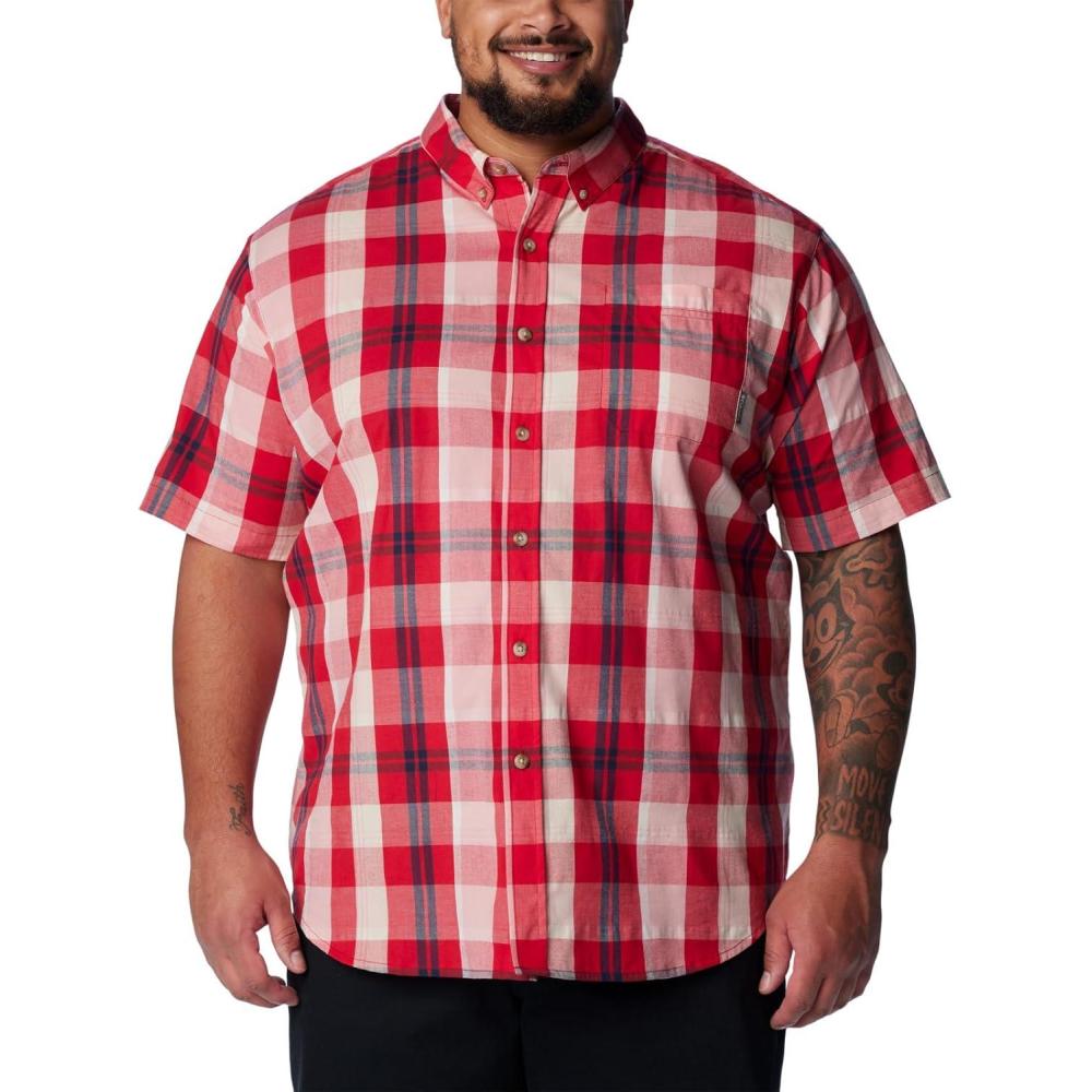 imageColumbia Mens Rapid Rivers II Short Sleeve ShirtMountain Red Multi Plaid