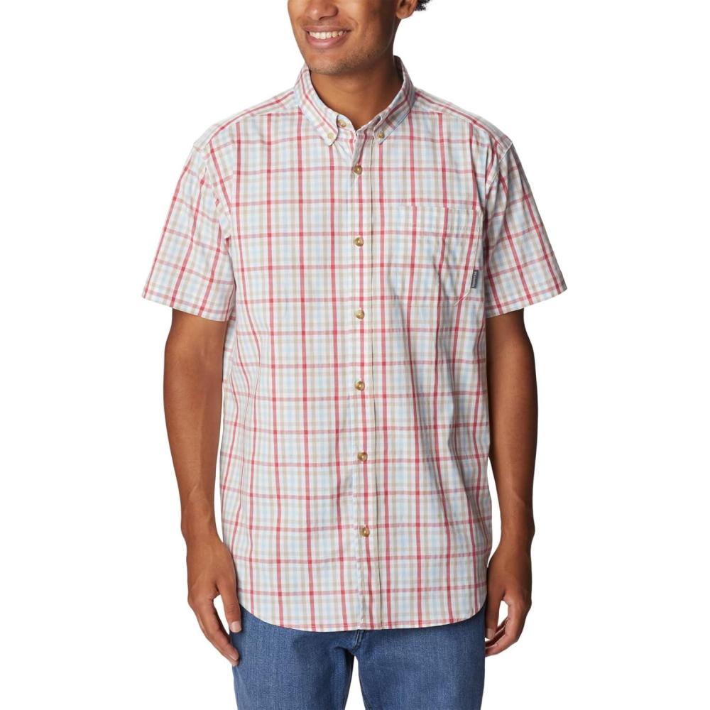 imageColumbia Mens Rapid Rivers II Short Sleeve ShirtSunset Red Multi Gingham