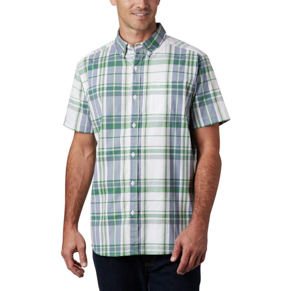 imageColumbia Mens Rapid Rivers II Short Sleeve ShirtTrue Green Large Plaid