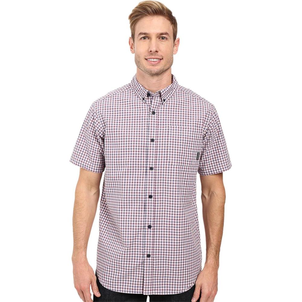 imageColumbia Mens Rapid Rivers II Short Sleeve ShirtWild Salmon Small Plaid