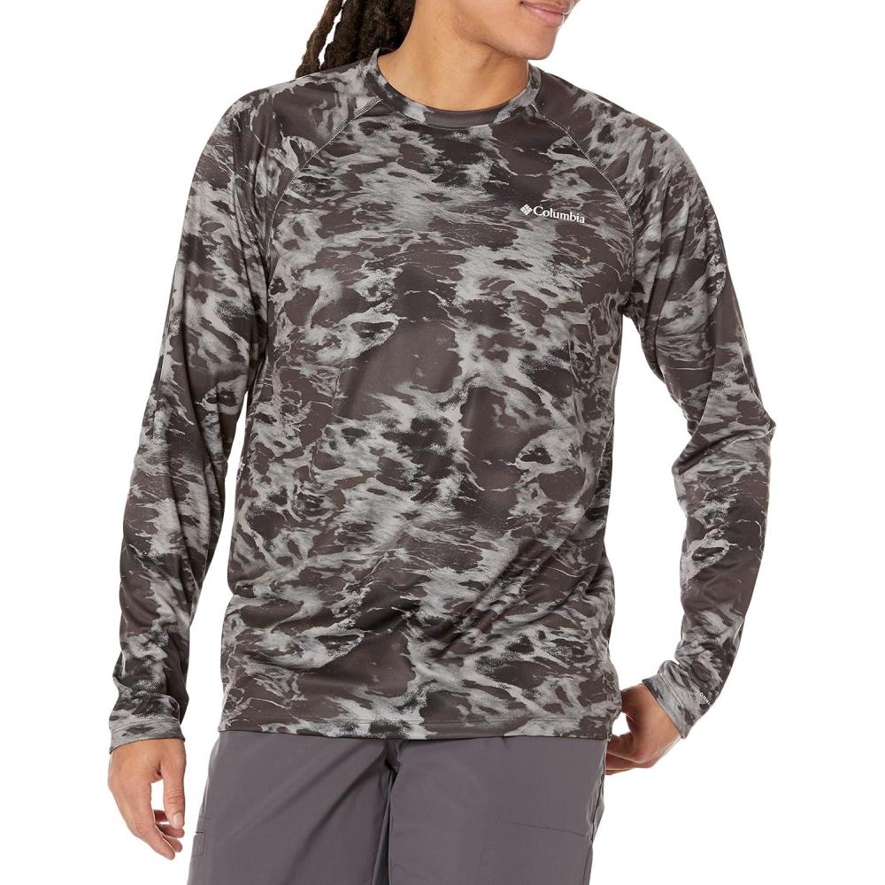 imageColumbia Mens Summerdry Printed Long SleeveBlack Natureal Waves