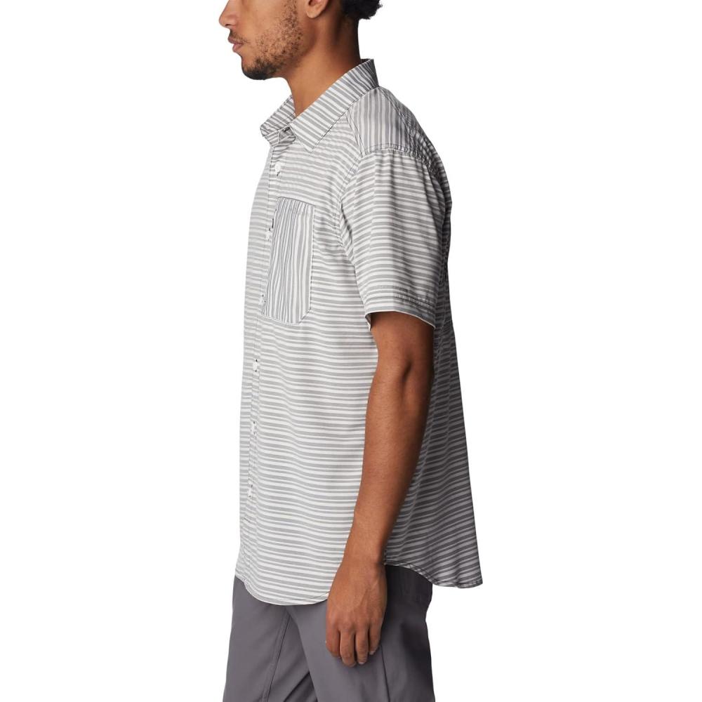 imageColumbia Mens Twisted Creek II Short Sleeve ShirtBlackasic Stripe