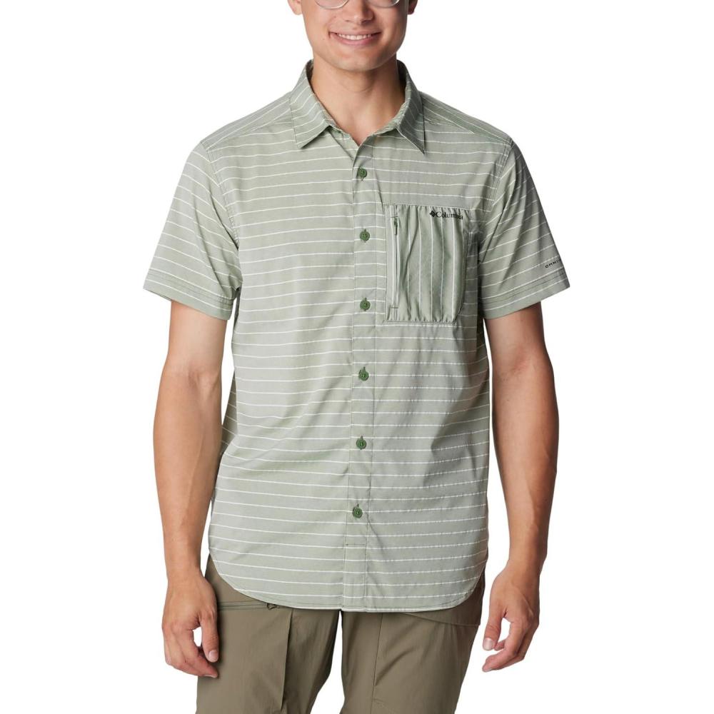 imageColumbia Mens Twisted Creek II Short Sleeve ShirtCanteen Horizontal Twisted Creek