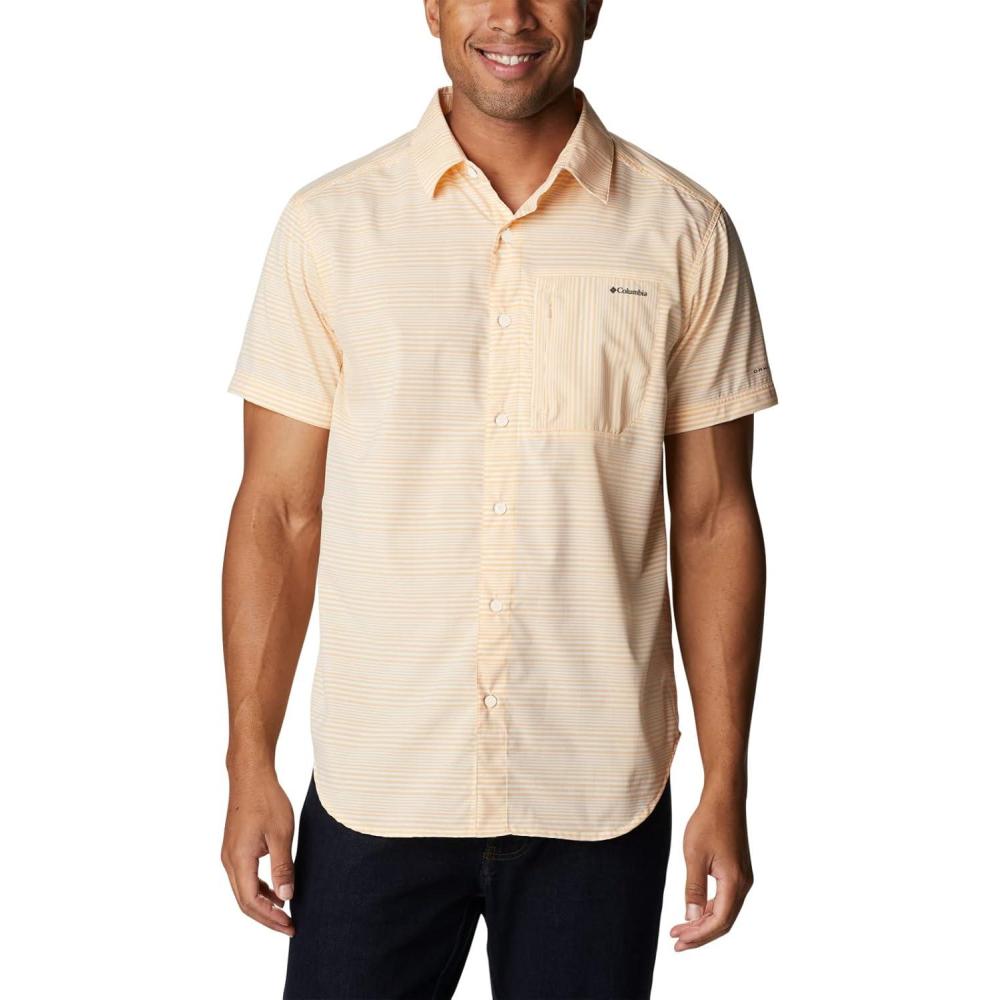 imageColumbia Mens Twisted Creek II Short Sleeve ShirtMango Wave Crest Stripe