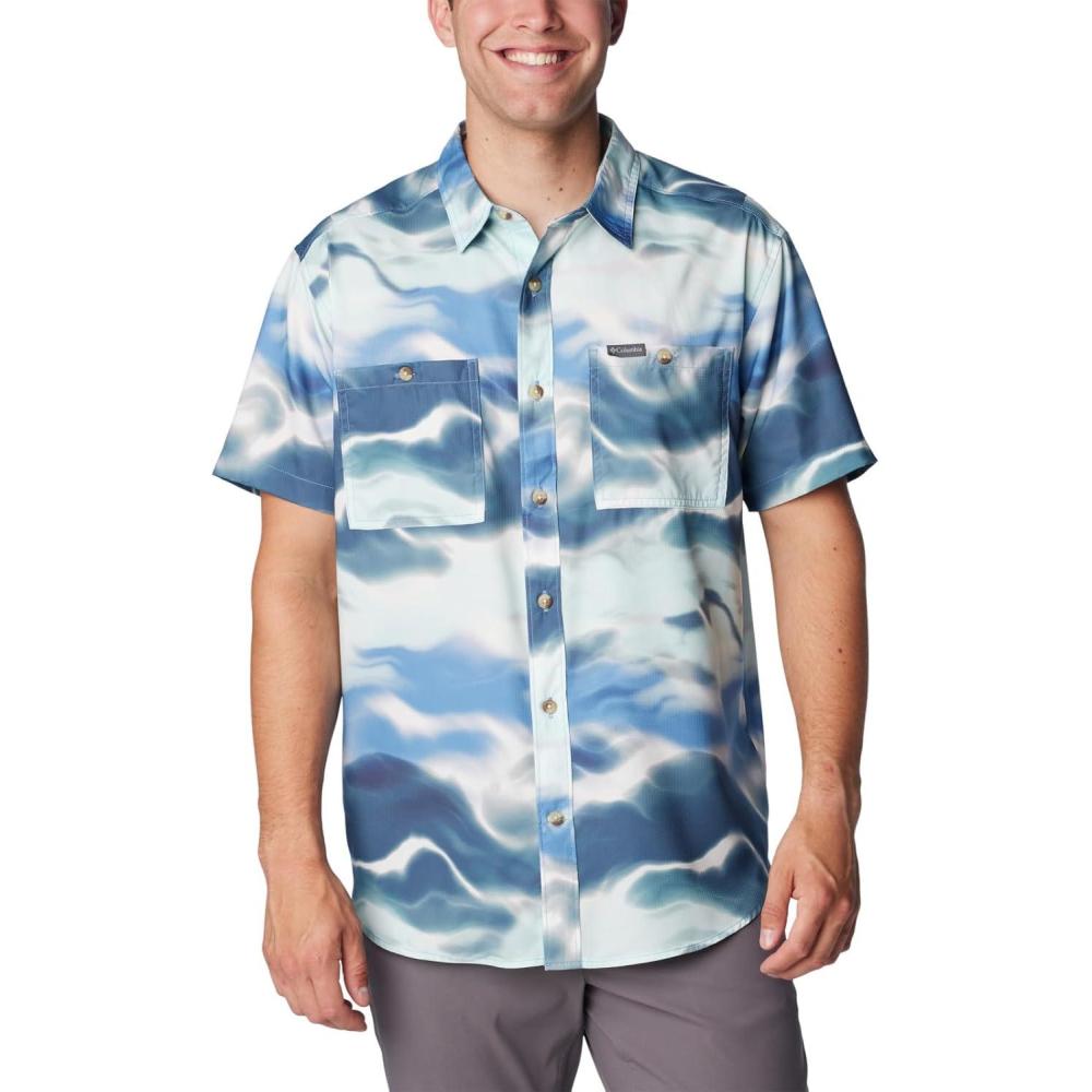 imageColumbia Mens Utilizer Printed Woven Short SleeveSkyler Undercurrent