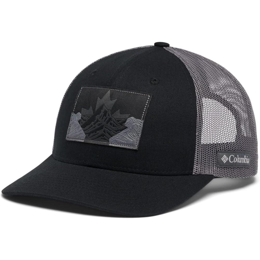 imageColumbia Unisex Adult PFG Logo Mesh Ball CapBlack Canadian Rockies