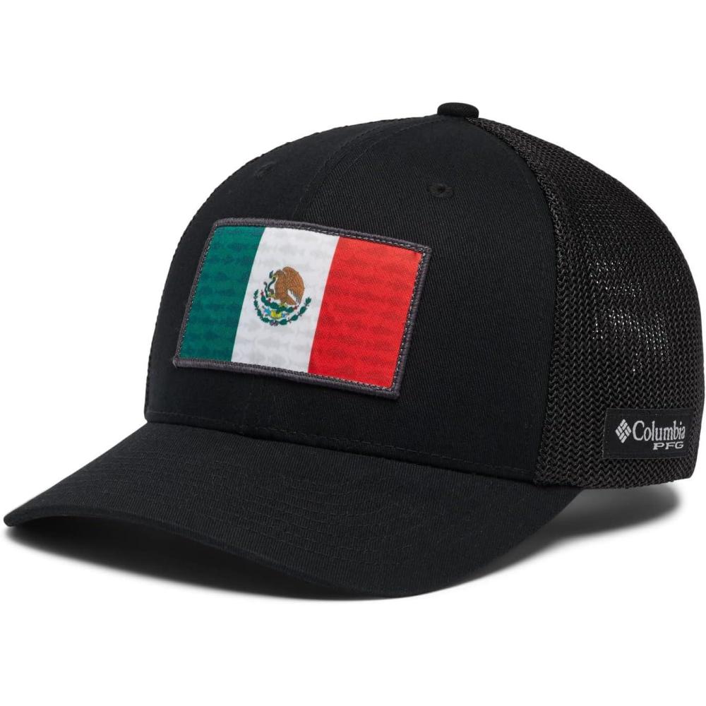 imageColumbia Unisex Adult PFG Logo Mesh Ball CapBlackBlackMexico Fish Flag