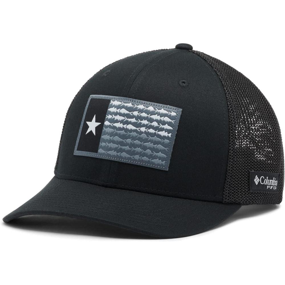 imageColumbia Unisex Adult PFG Logo Mesh Ball CapBlackBlackTexas Fish