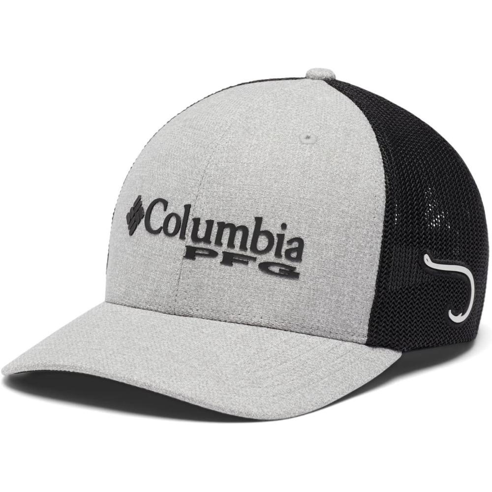 imageColumbia Unisex Adult PFG Logo Mesh Ball CapCool Grey HeatherBlack