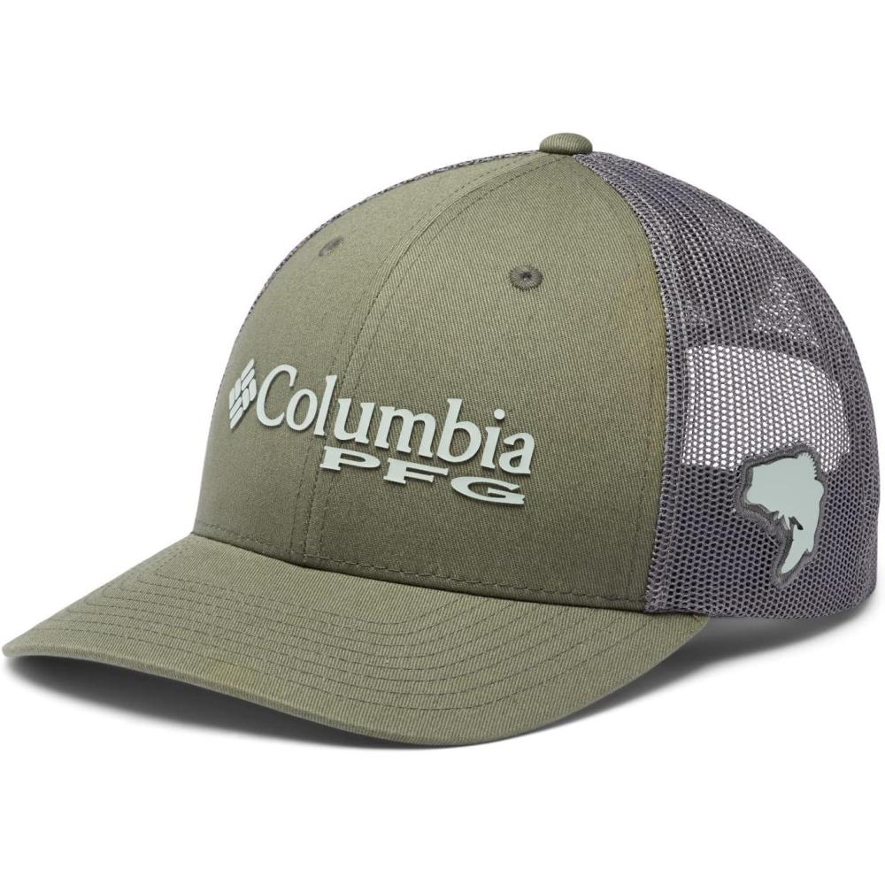imageColumbia Unisex Adult PFG Logo Mesh Ball CapCypressCool GreenBass