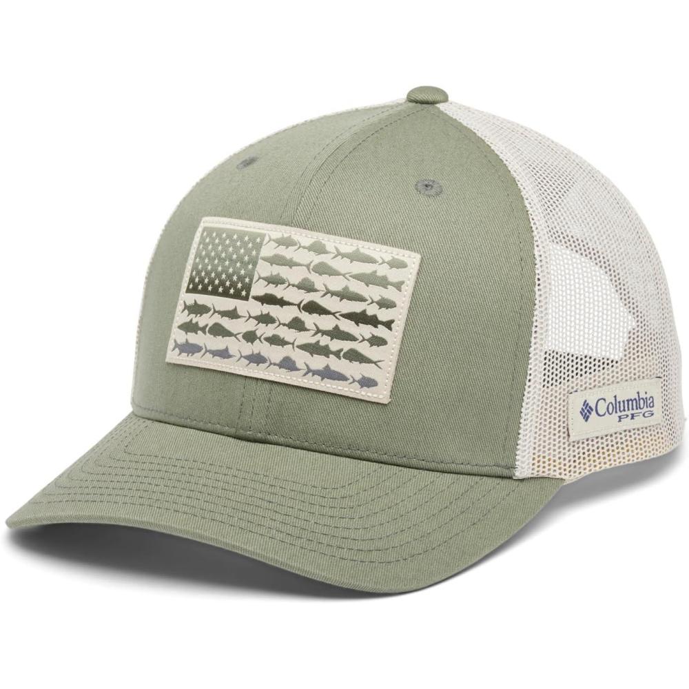 imageColumbia Unisex Adult PFG Logo Mesh Ball CapCypressFossil