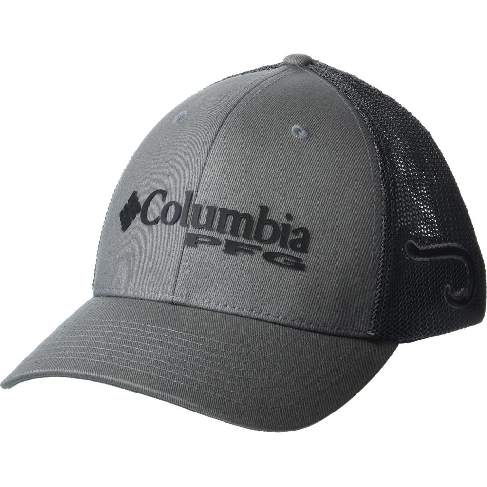imageColumbia Unisex Adult PFG Logo Mesh Ball CapDeep MarineLaser Lemon