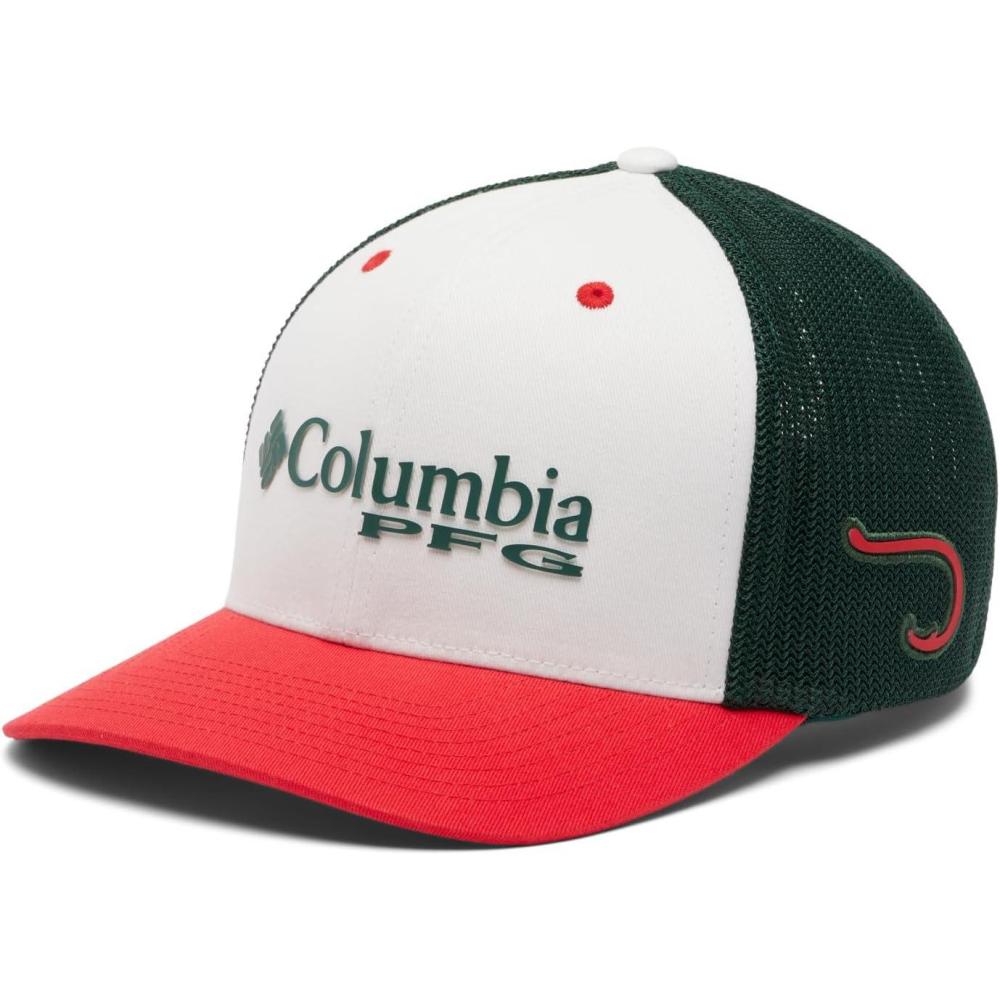 imageColumbia Unisex Adult PFG Logo Mesh Ball CapRed Spark