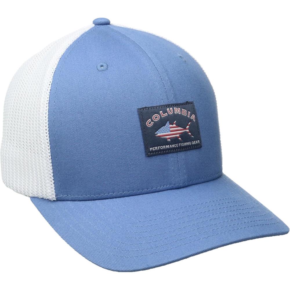 imageColumbia Unisex Adult PFG Logo Mesh Ball CapSkyler Flag Fish Patch