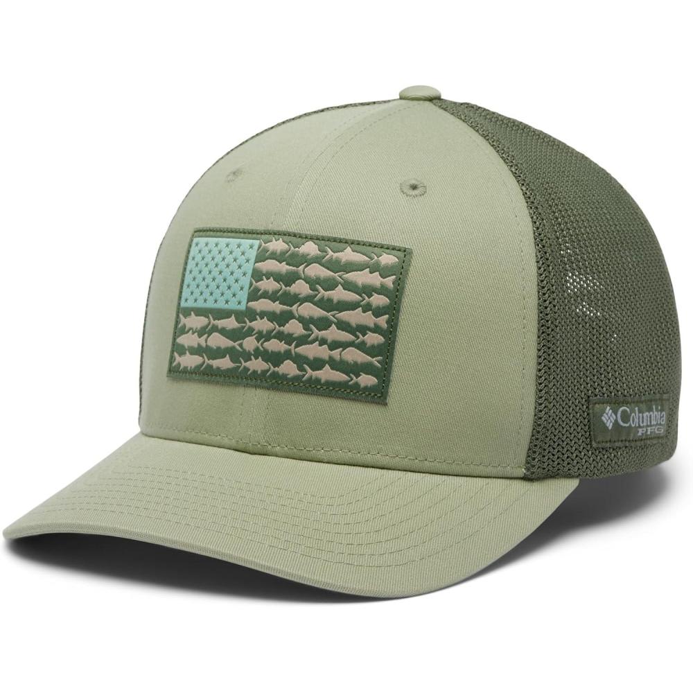 imageColumbia Unisex Adult PFG Logo Mesh Ball CapSmokey SageCypress