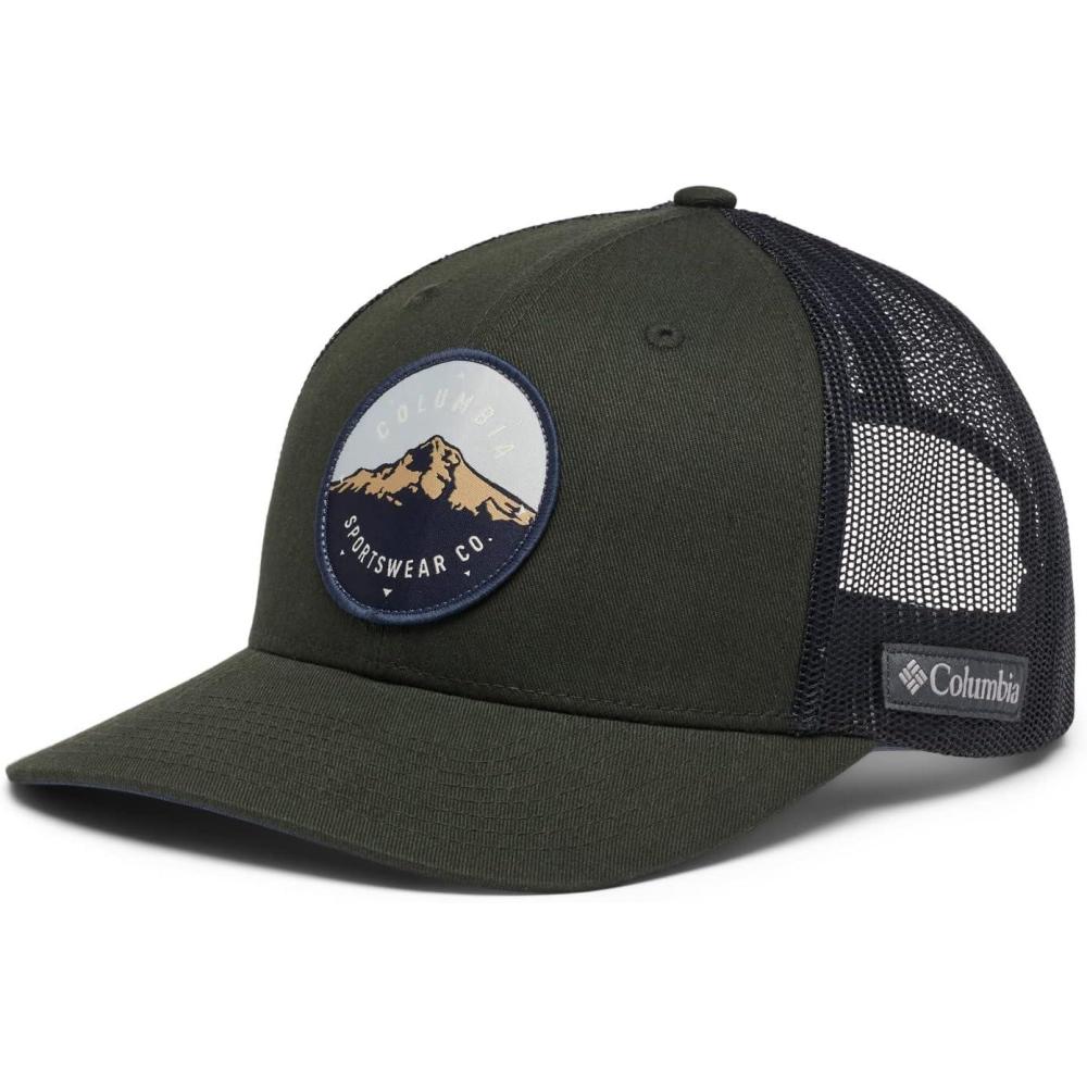 imageColumbia Unisex Adult PFG Logo Mesh Ball CapSpruceDark Nocturnal Mt Hood Patch