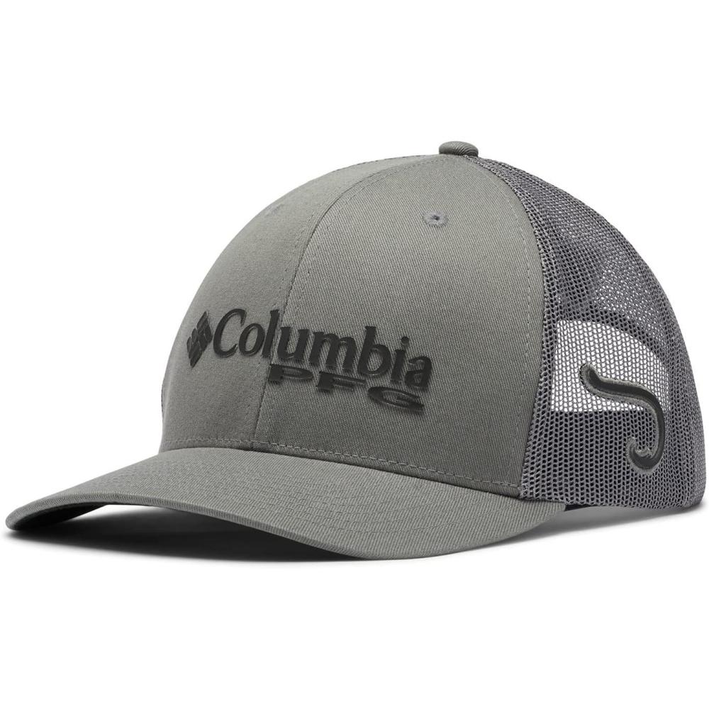 imageColumbia Unisex Adult PFG Logo Mesh Ball CapTitaniumBlackHook