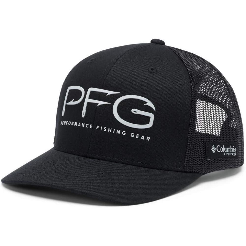 imageColumbia Unisex PFG Fischflagge Mesh Ballkappe  Hoch CapBlackSilver Pfg