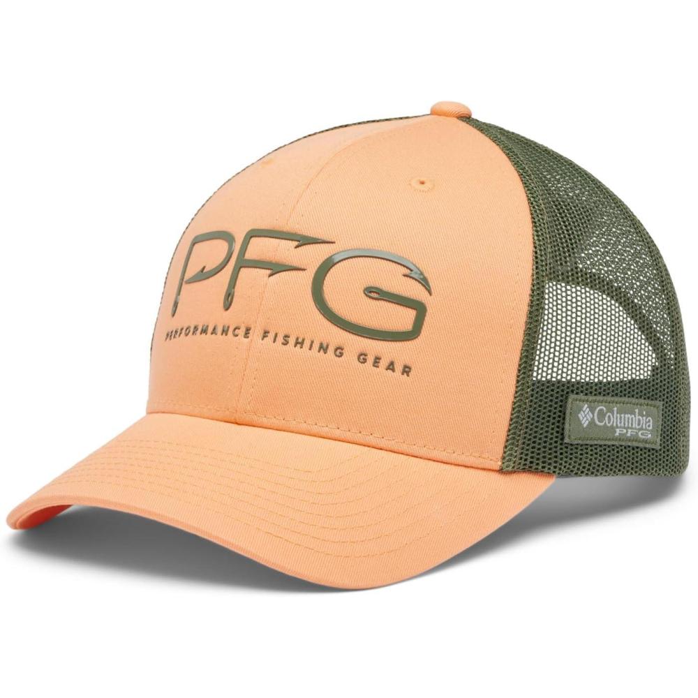 imageColumbia Unisex PFG Fischflagge Mesh Ballkappe  Hoch CapBright NectarCypress